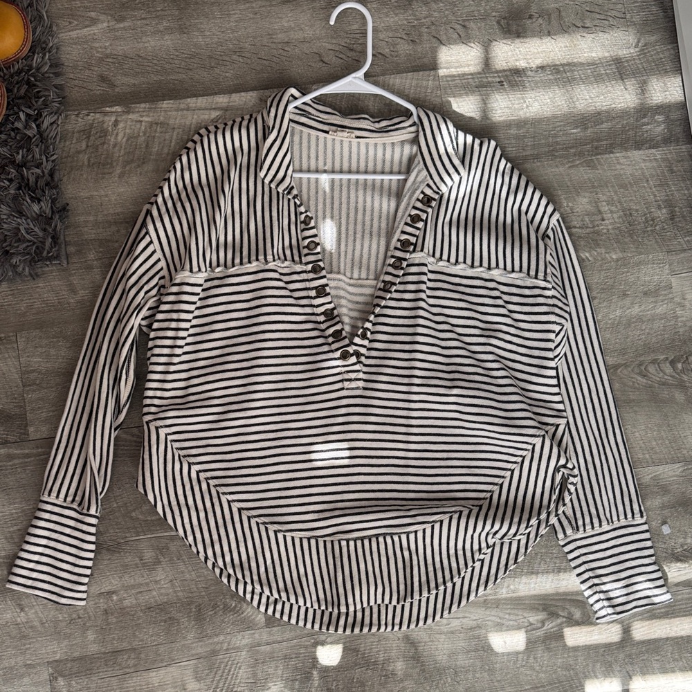 Pilcro Striped Long Sleeve Top